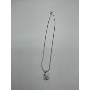 TOUS Rose Vermeil & Silver Sweet Dolls Bear Charm & Necklace about 19in